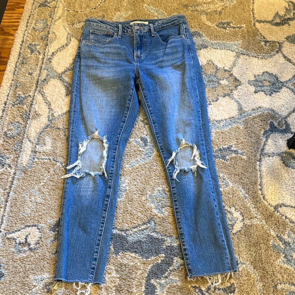 Levi's Distressed Blue Women's Jeans - size 27